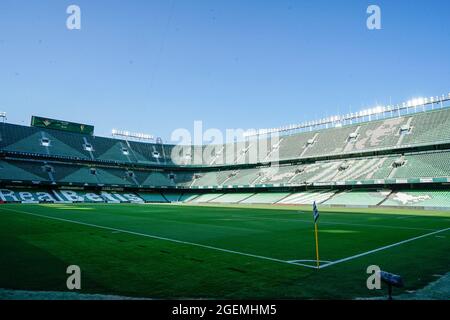 Siviglia, Spagna. 20 ago 2021. Lo stadio Benito Villamarin è stato raffigurato durante la partita di calcio la Liga Santander 2021/2022 tra Real Betis Balompiea e Cadiz CF. (Punteggio finale; Real Betis 1:1 Cadiz CF) Credit: SOPA Images Limited/Alamy Live News Foto Stock