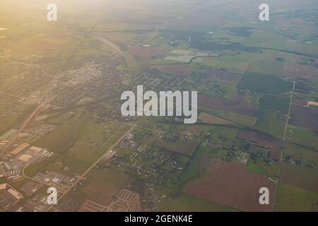 Vista aerea della città di El Reno in Oklahoma Foto Stock