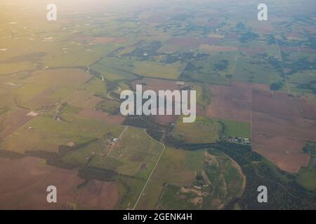 Vista aerea della città di El Reno in Oklahoma Foto Stock