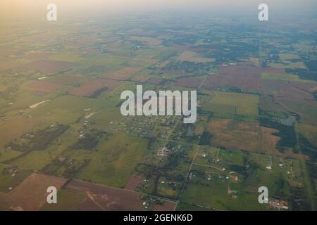 Vista aerea della città di El Reno in Oklahoma Foto Stock