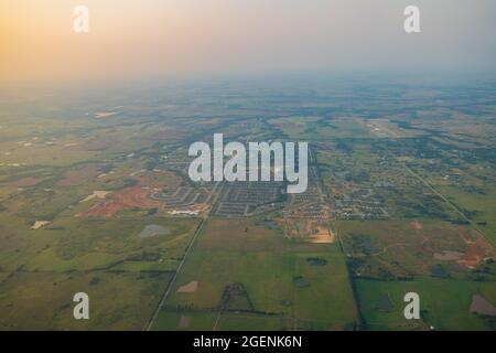 Vista aerea della città di El Reno in Oklahoma Foto Stock