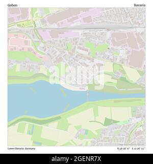 Goben, bassa Baviera, Germania, Baviera, N 48 38' 9'', e 12 28' 55''', mappa, mappa senza tempo pubblicata nel 2021. Viaggiatori, esploratori e avventurieri come Florence Nightingale, David Livingstone, Ernest Shackleton, Lewis and Clark e Sherlock Holmes si sono affidati alle mappe per pianificare i viaggi verso gli angoli più remoti del mondo, Timeless Maps sta mappando la maggior parte delle località del mondo, mostrando il successo di grandi sogni Foto Stock