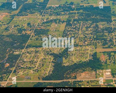 Vista aerea della città di El Reno in Oklahoma Foto Stock