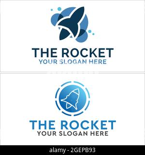 Icona Rocket disegno vettoriale logo Illustrazione Vettoriale