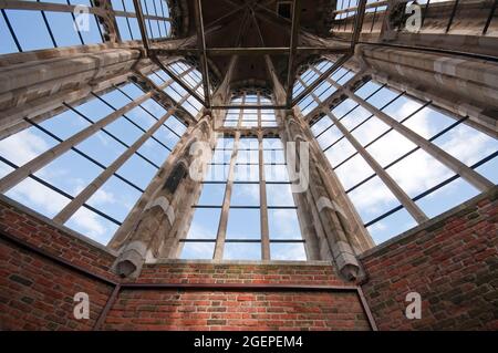 All'interno del Domtoren (il campanile della Cattedrale di San Martino, a 112 m, il più alto dei Paesi Bassi), Utrecht, Paesi Bassi Foto Stock