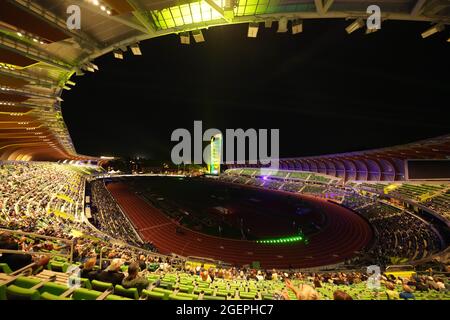 Una visione generale del campo di Hayward durante la 46° cerimonia di apertura della prefontaina classica, venerdì 20 agosto 2021, ad Eugene, Oreo. Foto Stock