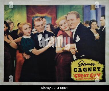 BERNADENE HAYES JAMES CAGNEY e JOE SAWYER in GRANDE RAGAZZO aka PRUCK OF THE IRISH (in UK) 1936 regista JOHN G. BLYSTONE dalla Johnnie Cave Stories di James Edward Grant Zion Meyers Productions / Grand National Pictures / Associated British Film Distributors (A.B.F.D.) (Nel Regno Unito) Foto Stock