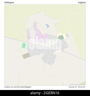 Stillington, Stockton-on-Tees, Regno Unito, Inghilterra, N 54 36' 19''', W 1 25' 18''', mappa, mappa senza tempo pubblicata nel 2021. Viaggiatori, esploratori e avventurieri come Florence Nightingale, David Livingstone, Ernest Shackleton, Lewis and Clark e Sherlock Holmes si sono affidati alle mappe per pianificare i viaggi verso gli angoli più remoti del mondo, Timeless Maps sta mappando la maggior parte delle località del mondo, mostrando il successo di grandi sogni Foto Stock