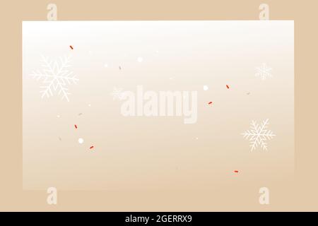 Vettore disegnato a mano astratto divertimento Merry Natale cartoon cartoncino di auguri vuoto con spazio copia luogo isolato su sfondo artigianale Illustrazione Vettoriale