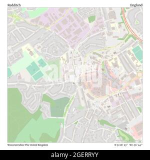 Redditch, Worcestershire, Regno Unito, Inghilterra, N 52 18' 23'', W 1 56' 44''', mappa, Mappa senza tempo pubblicata nel 2021. Viaggiatori, esploratori e avventurieri come Florence Nightingale, David Livingstone, Ernest Shackleton, Lewis and Clark e Sherlock Holmes si sono affidati alle mappe per pianificare i viaggi verso gli angoli più remoti del mondo, Timeless Maps sta mappando la maggior parte delle località del mondo, mostrando il successo di grandi sogni Foto Stock