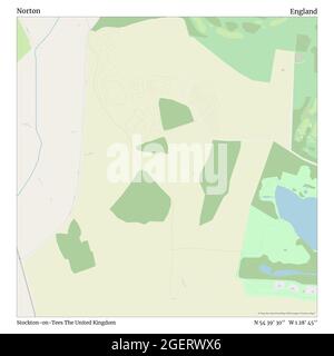 Norton, Stockton-on-Tees, Regno Unito, Inghilterra, N 54 39' 30'', W 1 28' 45''', mappa, mappa senza tempo pubblicata nel 2021. Viaggiatori, esploratori e avventurieri come Florence Nightingale, David Livingstone, Ernest Shackleton, Lewis and Clark e Sherlock Holmes si sono affidati alle mappe per pianificare i viaggi verso gli angoli più remoti del mondo, Timeless Maps sta mappando la maggior parte delle località del mondo, mostrando il successo di grandi sogni Foto Stock