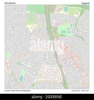 New Barnet, Greater London, Regno Unito, Inghilterra, N 51 38' 58'', W 0 10' 30''', mappa, mappa senza tempo pubblicata nel 2021. Viaggiatori, esploratori e avventurieri come Florence Nightingale, David Livingstone, Ernest Shackleton, Lewis and Clark e Sherlock Holmes si sono affidati alle mappe per pianificare i viaggi verso gli angoli più remoti del mondo, Timeless Maps sta mappando la maggior parte delle località del mondo, mostrando il successo di grandi sogni Foto Stock