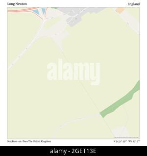 Long Newton, Stockton-on-Tees, Regno Unito, Inghilterra, N 54 31' 59''', W 1 25' 0''', mappa, Mappa senza tempo pubblicata nel 2021. Viaggiatori, esploratori e avventurieri come Florence Nightingale, David Livingstone, Ernest Shackleton, Lewis and Clark e Sherlock Holmes si sono affidati alle mappe per pianificare i viaggi verso gli angoli più remoti del mondo, Timeless Maps sta mappando la maggior parte delle località del mondo, mostrando il successo di grandi sogni Foto Stock