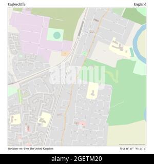 Eaglescliffe, Stockton-on-Tees, Regno Unito, Inghilterra, N 54 31' 30''', W 1 21' 1''', mappa, Mappa senza tempo pubblicata nel 2021. Viaggiatori, esploratori e avventurieri come Florence Nightingale, David Livingstone, Ernest Shackleton, Lewis and Clark e Sherlock Holmes si sono affidati alle mappe per pianificare i viaggi verso gli angoli più remoti del mondo, Timeless Maps sta mappando la maggior parte delle località del mondo, mostrando il successo di grandi sogni Foto Stock