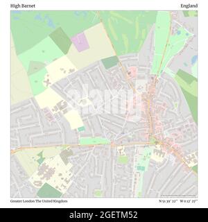 High Barnet, Greater London, Regno Unito, Inghilterra, N 51 39' 22'', W 0 12' 27''', mappa, mappa senza tempo pubblicata nel 2021. Viaggiatori, esploratori e avventurieri come Florence Nightingale, David Livingstone, Ernest Shackleton, Lewis and Clark e Sherlock Holmes si sono affidati alle mappe per pianificare i viaggi verso gli angoli più remoti del mondo, Timeless Maps sta mappando la maggior parte delle località del mondo, mostrando il successo di grandi sogni Foto Stock