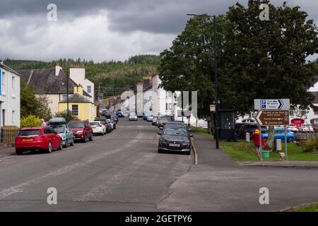 Strada principale, Gatehouse of Fleet, Dumfries e Galloway, Scozia, Regno Unito Foto Stock