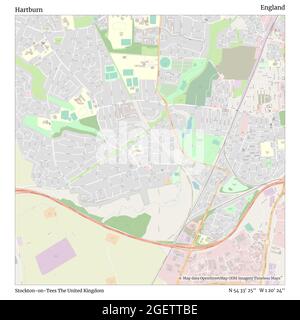 Hartburn, Stockton-on-Tees, Regno Unito, Inghilterra, N 54 33' 25'', W 1 20' 24''', mappa, mappa senza tempo pubblicata nel 2021. Viaggiatori, esploratori e avventurieri come Florence Nightingale, David Livingstone, Ernest Shackleton, Lewis and Clark e Sherlock Holmes si sono affidati alle mappe per pianificare i viaggi verso gli angoli più remoti del mondo, Timeless Maps sta mappando la maggior parte delle località del mondo, mostrando il successo di grandi sogni Foto Stock