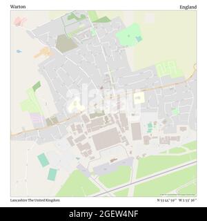 Warton, Lancashire, Regno Unito, Inghilterra, N 53 44' 59'', W 2 53' 36''', mappa, mappa senza tempo pubblicata nel 2021. Viaggiatori, esploratori e avventurieri come Florence Nightingale, David Livingstone, Ernest Shackleton, Lewis and Clark e Sherlock Holmes si sono affidati alle mappe per pianificare i viaggi verso gli angoli più remoti del mondo, Timeless Maps sta mappando la maggior parte delle località del mondo, mostrando il successo di grandi sogni Foto Stock