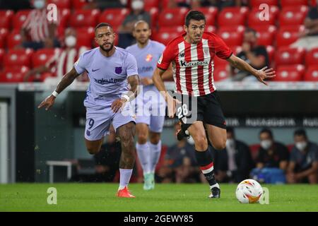 Dani Vivian del Club Atletico durante la partita Liga tra l'Athletic Club de Bilbao e il FC Barcelona all'Estadio de San Mames di Bilbao, Spagna. Foto Stock