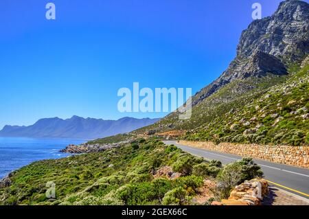 Route 44 Garden Route o Clarence passare attraverso Hottentots holland montagna a Città del Capo Foto Stock