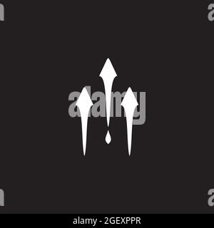 Semplice modello vettoriale con logo freccia verso l'alto Illustrazione Vettoriale