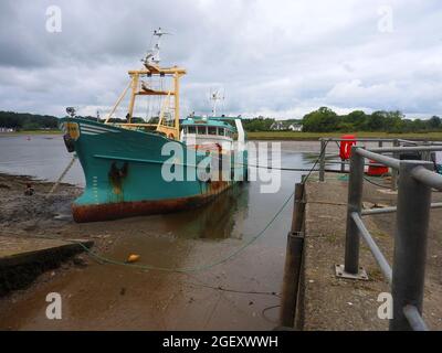 BELFAST REGISTRATO PESCA TRAWLER B449 MYTILUS IN MANUTENZIONE A KIRKCUDBRIGHT (2021 FOTO) Foto Stock