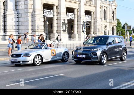 Vienna. Austria. I giorni classici di Vienna 21.-22. Agosto 2021. Il museo dell'automobile nel centro di Vienna. Foto Stock