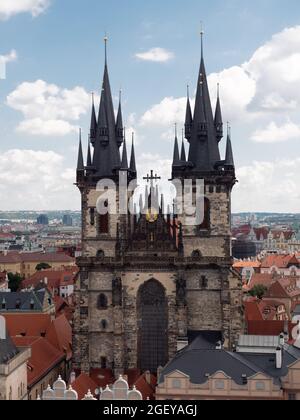 Chiesa o nostra Signora prima di Tyn a Praga, Repubblica Ceca Foto Stock