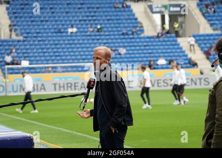 08/22/2021, PreZero-Arena, Sinsheim, GER, 1.FBL, TSG 1899 Hoffenheim vs Union Berlin, le normative DFL vietano l'uso di fotografie come sequenze di immagini e / o quasi-video. Nella vettura di foto Sebastian Hoeness (Hoffenheim) Foto Stock