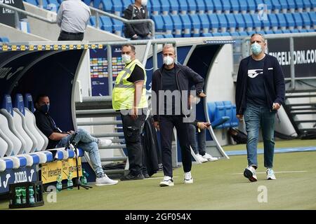 08/22/2021, PreZero-Arena, Sinsheim, GER, 1.FBL, TSG 1899 Hoffenheim vs Union Berlin, le normative DFL vietano l'uso di fotografie come sequenze di immagini e / o quasi-video. Nella vettura di foto Sebastian Hoeness (Hoffenheim) Foto Stock