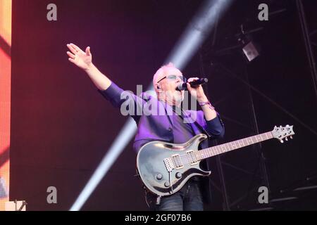 Non esclusiva: Nik Kershaw, Rewind Festival South, Henley-on-Thames, Regno Unito, 21 agosto 2021, Foto di Richard Goldschmidt Foto Stock