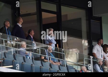 08/22/2021, PreZero-Arena, Sinsheim, GER, 1.FBL, TSG 1899 Hoffenheim vs Union Berlin, le normative DFL vietano qualsiasi uso di fotografie come sequenze di immagini e / o quasi-video. Nella foto Mazen Dietmar Hopp Foto Stock