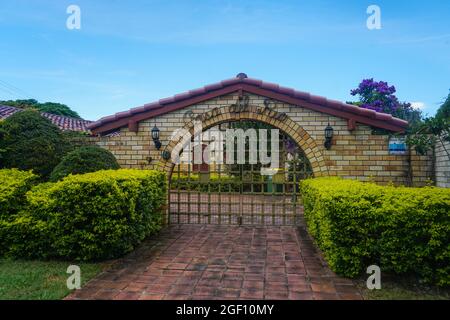Ingresso alla Villa nella Gold Coast Queensland Australia Stock Photo Immagini di stock immagini di stock Foto Stock