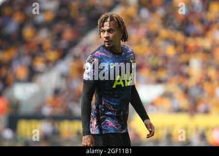 WOLVERHAMPTON, REGNO UNITO. 22 AGOSTO DELE Alli di Tottenham Hotspur durante la partita della Premier League tra Wolverhampton Wanderers e Tottenham Hotspur a Molineux, Wolverhampton domenica 22 agosto 2021. (Credit: Simon Newbury | MI News) Credit: MI News & Sport /Alamy Live News Foto Stock