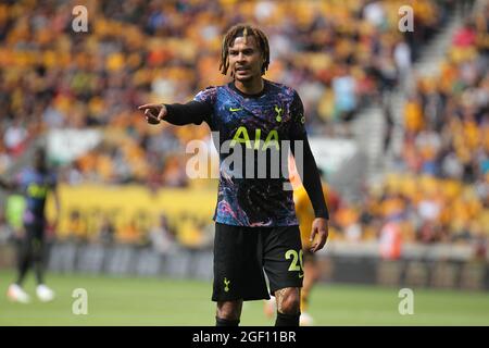 WOLVERHAMPTON, REGNO UNITO. 22 AGOSTO DELE Alli di Tottenham Hotspur durante la partita della Premier League tra Wolverhampton Wanderers e Tottenham Hotspur a Molineux, Wolverhampton domenica 22 agosto 2021. (Credit: Simon Newbury | MI News) Credit: MI News & Sport /Alamy Live News Foto Stock