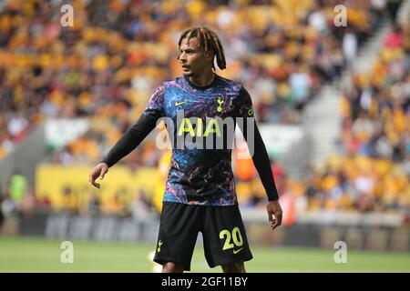 WOLVERHAMPTON, REGNO UNITO. 22 AGOSTO DELE Alli di Tottenham Hotspur durante la partita della Premier League tra Wolverhampton Wanderers e Tottenham Hotspur a Molineux, Wolverhampton domenica 22 agosto 2021. (Credit: Simon Newbury | MI News) Credit: MI News & Sport /Alamy Live News Foto Stock