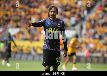 WOLVERHAMPTON, REGNO UNITO. 22 AGOSTO DELE Alli di Tottenham Hotspur durante la partita della Premier League tra Wolverhampton Wanderers e Tottenham Hotspur a Molineux, Wolverhampton domenica 22 agosto 2021. (Credit: Simon Newbury | MI News) Credit: MI News & Sport /Alamy Live News Foto Stock