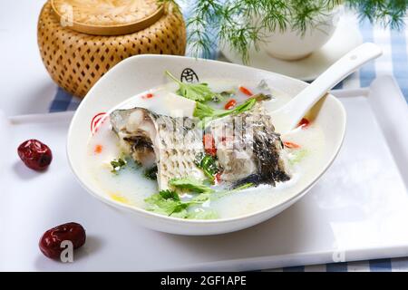 Zuppa di fagioli di cagliata carpa crociana Foto Stock