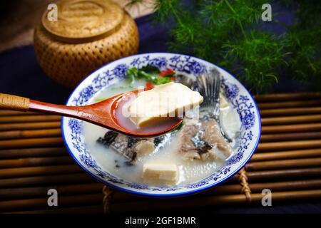 Zuppa di fagioli di cagliata carpa crociana Foto Stock