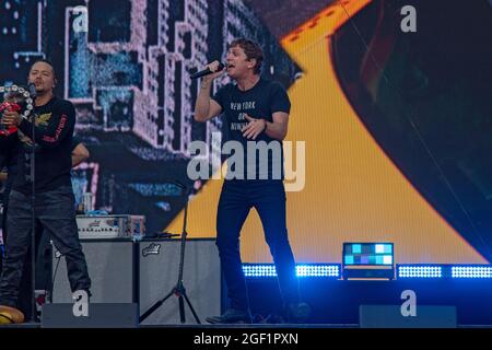 New York, Stati Uniti. 21 Agosto 2021. Rob Thomas suona durante il "We Love NYC: The Homecoming Concert" al Great Lawn in Central Park, New York City. Credit: SOPA Images Limited/Alamy Live News Foto Stock