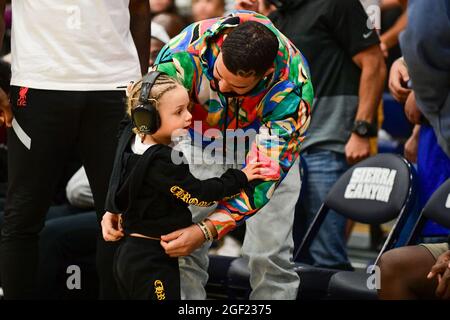 Adonis Graham Figlio Del Rapper Drake Canadese Guarda La Partita Di Pallacanestro Del Cif Southern Section Championship 2021 Venerdi 11 Giugno 2021 A Chatswort Foto Stock Alamy