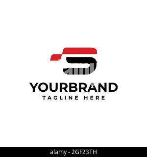 Elemento di design con logo Letter S Speed Racing. Modello di design del logo Racing. Illustrazione Vettoriale