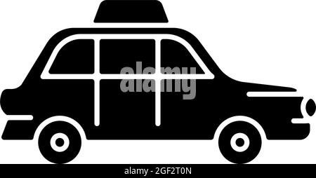 Icona London Cab black glyph Illustrazione Vettoriale