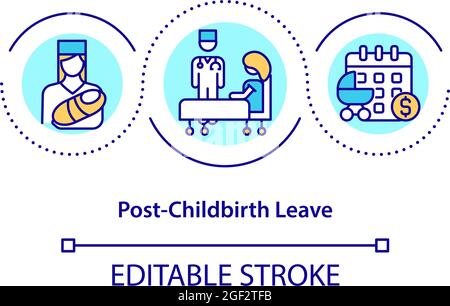 Icona del concetto di congedo post-parto Illustrazione Vettoriale