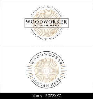 Casa arredamento legno mercato architetto business logo design Illustrazione Vettoriale