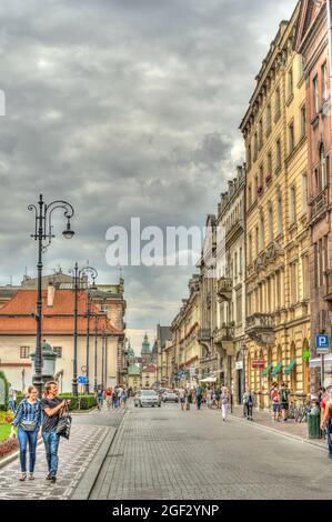 Città vecchia di Cracovia, immagine HDR Foto Stock