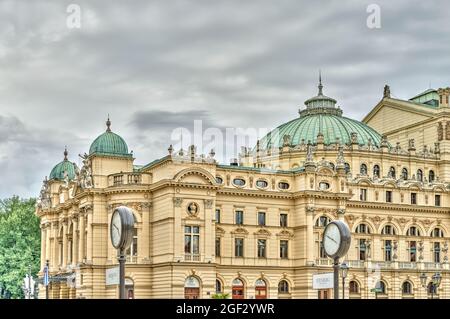 Città vecchia di Cracovia, immagine HDR Foto Stock