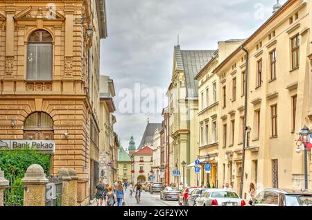 Città vecchia di Cracovia, immagine HDR Foto Stock