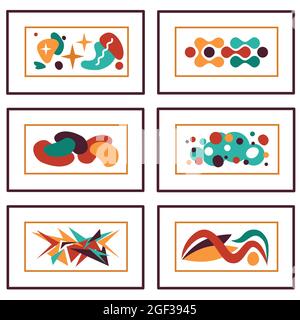 Sfondo geometrico colorato, modelli artistici astratti e creativi Illustrazione Vettoriale