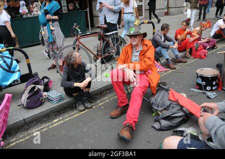 XR clima cambiamento protesta colpisce Londra. Foto Stock